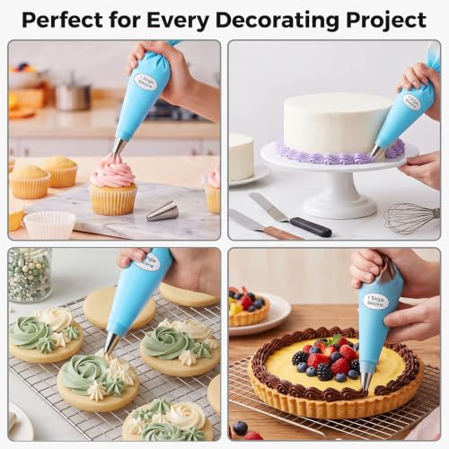 14PCS Large Piping Tips, Stainless Steel Cake Decorating Nozzles Set