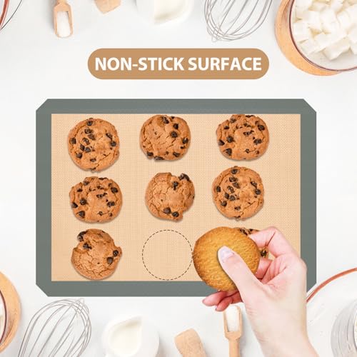 2 Half & 1 Quarter Silicone Baking Mat, Baking Sheets