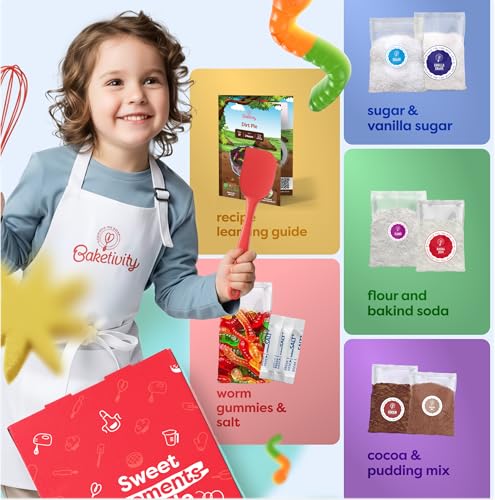 Baketivity Dirt Pie Kids Baking Kit with Pre-Measured Ingredients