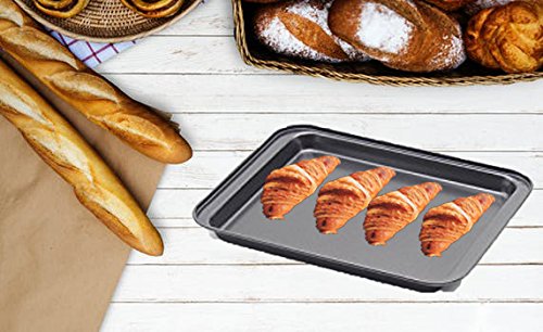Little Small Baking Sheets Nonstick Set of 2 (9.5inch X 7.1inch) - SS&CC 8 Inch Nonstick Baking Toaster Oven Tray Cookie Sheets, 1 or 2 Person Household - size: pack 2