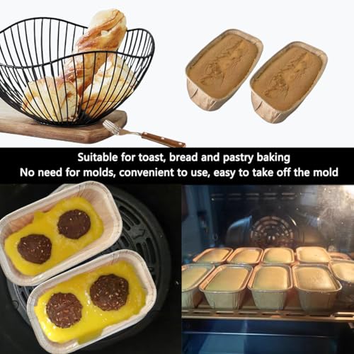 50 Pcs Disposable Paper Loaf Pans for Baking, Large Rectangular - color: rectangular-50