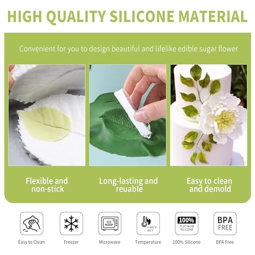 KALAIEN Leaf Petal Veiner Gum Paste Mold - color: Rose Petal