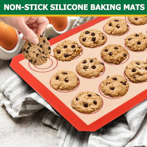 TeamFar Stainless Steel Baking Sheet Pan with Rack & Mat - 16/12.5/10.5inch