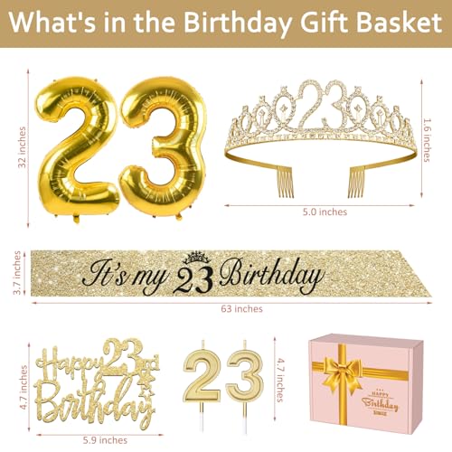 YeohJoy Gold 23rd Birthday Decorations for Women - style: 23rd