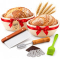 Sourdough Starter Kit with Proofing Baskets - Bread Baking Tools Set