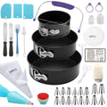 179PCS Cake Pan Set for Baking,3PCS Springform Round Cake Pans(4,7,9 Inch)