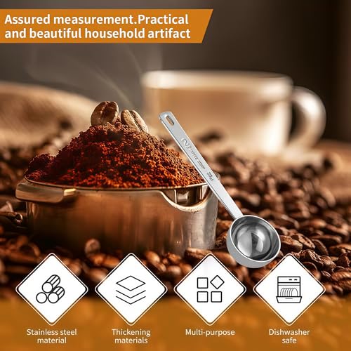 Coffee Spoon Stainless Steel Long-Handled Spoon, 1 and 2 Tbsp Spoon Silver - color: Silver Long