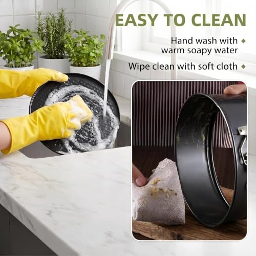 8Inch Springform Pan with Removable Bottom，4mm thickness - size: 8inch