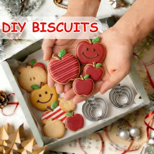 Apple Cookie Cutters for Teacher's Day Party, 5 Pack (Apple) - style: Apple