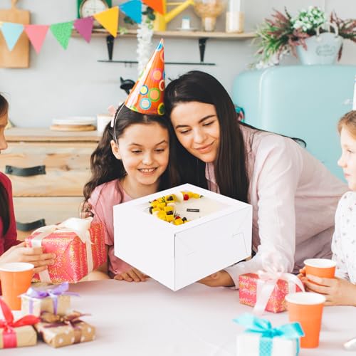 KPOSIYA 40pcs 12x12x8 In Cake Boxes with Cake Boards（20 Boxes & 20 Boards） - color: White, size: 12x12x8 inch