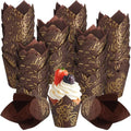 Tulip Cupcake Liners Muffin Cups, Brown - color: Brown