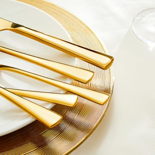 KINGSTONE Forks 12 Piece Gold Dinner Forks Set, 18/10 Stainless Steel - color: Gold, size: 12-Piece