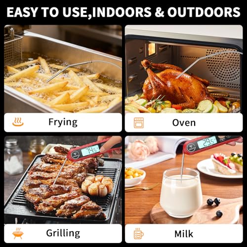 DOQAUS Meat Thermometer Digital with Dual Probe, Instant Read Thermometer