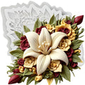 Lily Flower Silicone Mold Flower Fondant Molds Flowers Mold - color: Style G