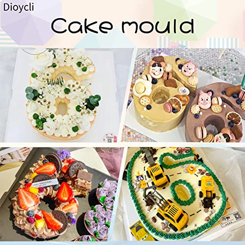 Dioycli Number Cake Molds for Baking Silicone Number 6 Cake Pan, 10 Inch - size: 6