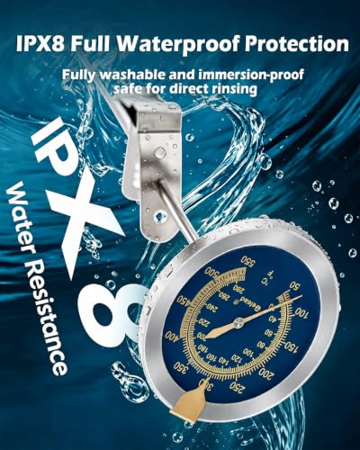 Waterproof Instant Read Candy Thermometer Blue - color: IPX8 Blue