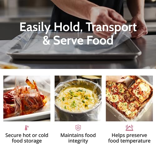 PanSaver Clear Sheet Pan Liners for Easy Clean Up - Disposable Buffet Pan Liners, Ovenable up to 400F (Bun Sheet Pan - 16 x 6 IN) - size: 16"L x 16"W