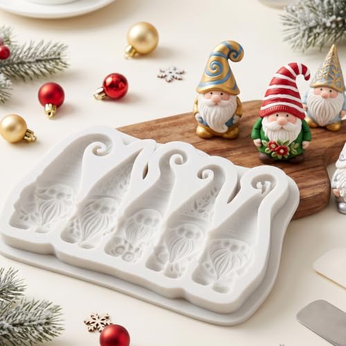 Christmas Elf Fondant Mold Gnome Silicone Mold - color: Style P