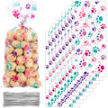 Blulu 100 Pcs Dog Treat Bags Puppy Party Favor, Pink and Purple - color: Pink and Purple