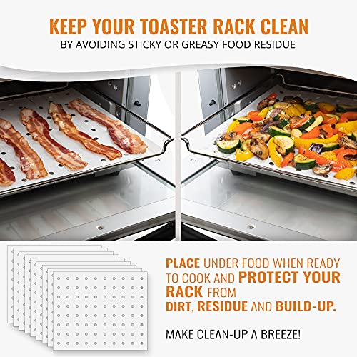 Parchment Paper Sheets for Toaster Oven Air Fryer 10 x 12 Compatible with Cuisinart, Breville, Black and Decker + More, Precut Perforated Non-Stick Oven Liners for Baking, Cooking, Dehydrator - size: 10 x 12