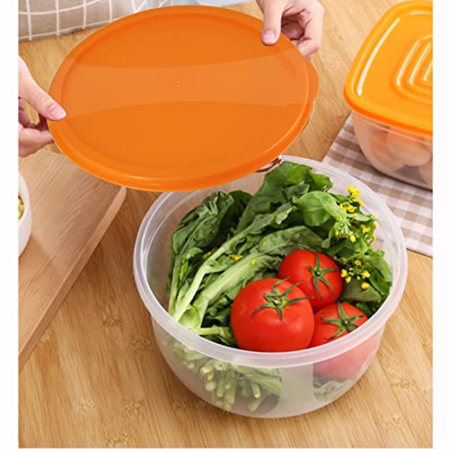 Plastic Multicolor Salad Bowl Set,Microwave and Dishwasher Safe,Ideal for Baking, Prepping, Cooking and Serving Food (Set of 7) (Multicolor-Round)