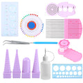 11 in 1 Paper Quilling Tools Kit, DIY Paper Craft Crimper Comb Ruler Pins Border Buddy Set, Slotted Tools Strips Tweezer for Decoration
