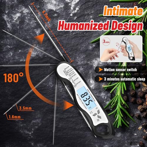 Meat Thermometer Digital, IP67 Waterproof Food Thermometer for Cooking