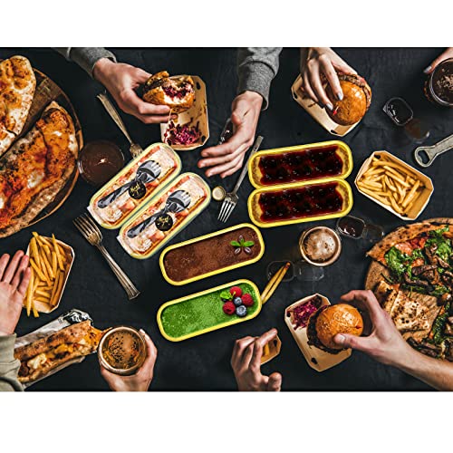 100Pack 6.8oz Halloween Mini Cake Pans with Lids Baking Cups Aluminum Foil Pans Tins, Individual Dessert Cups Containers for Sales,Party,Picnics - color: 100-pack-Black in Gold