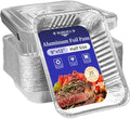 MARLCOA 9x13 Aluminum Pans with Lids (25 Pack) - Disposable Foil Half Pans - size: 25 Pack with Lids