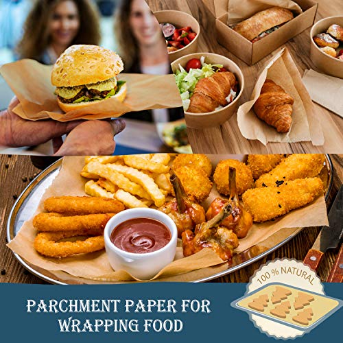 Hiware 200 PCS Parchment Paper Baking Sheets 9x13 IN, Precut Non-Stick Parchment Paper for Baking, Cooking, Grilling, Frying and Steaming - Unbleached, Fit for Quarter Sheet Pans - size: 9 x 13 inches