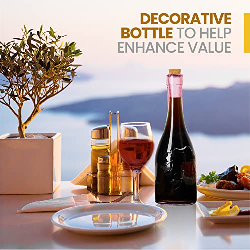 BULK PARADISE Assorted Reddish Glass Bottles with Corks, 6 Pack, 2.5in X 9in, 16oz - color: Reddish/Orange