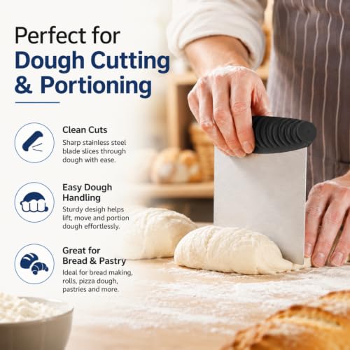 Stainless Steel Bench and Dough Scraper for Baking