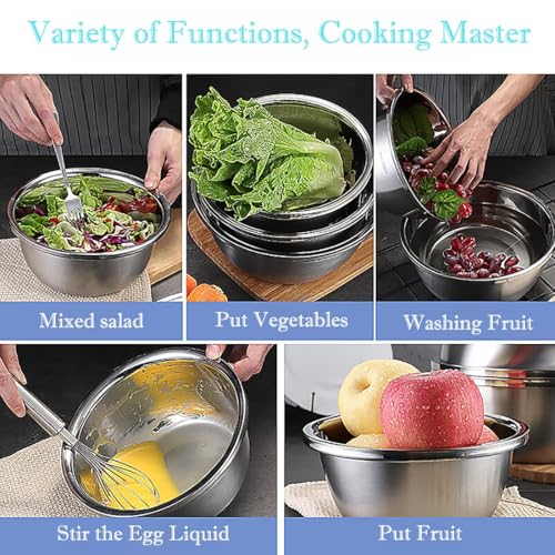 meleg otthon Stainless Steel Mixing Bowl, Stainless Steel Basin, 18.5QT Mixing Bowls,Heavy Duty Deeper Edge Mirror Finish Dishwasher Safe Bowl(15.74'' diameter x 6.02''high) - color: 15.74'' Diameter x 6.02''high