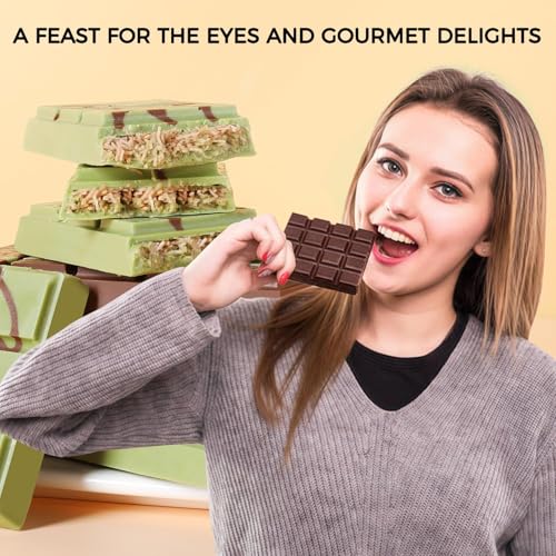 Chocolate Bar Mold - Non-Stick Chocolate Molds, Food Grade Silicone Deep Mold for Dubai Pistachio, Candy, Snacks - color: Choco: 1 PC, size: Square