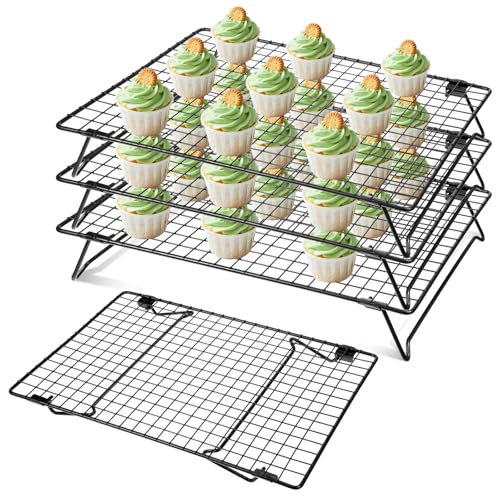4Pcs Cooling Racks for Cooking and Baking, 13.4 x 9.4" Wire Rack