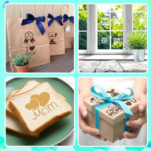 JULBEAR 36Pcs Mother's Father's Day Cookie Cake Stencil Templates - style: Mother's Day and Father's Day