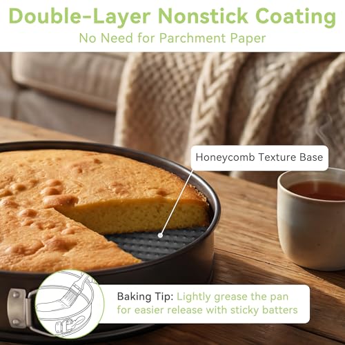 USLAI 9 Inch Springform Pan, Nonstick & Leakproof - size: 9 Inch