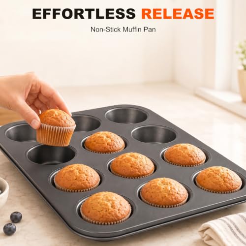6-Piece Baking Pans Set, Nonstick Baking Set with Glove - size: 6pcs