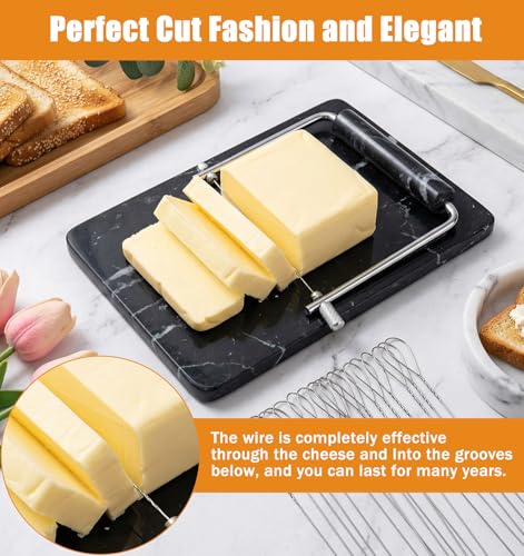 10 Pcs Cheese Cutting Wire Replacement, 5.5" Stainless Steel Replacement Wires for Cheese Slicer, Easy To Use Wires for Marble Cheeses Slicer, Egg & Butter (Fits Slicing Board)