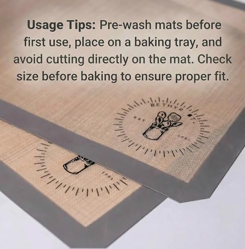 Silicone Baking Mats - Full Size Baking Sheet Liners, Pack of 2, Gray - color: Gray, size: Full Size Baking Mat Pack Of 2