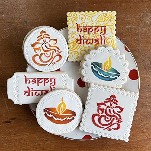 Happy Diwali Cookie Stencil Set by Designer Stencils