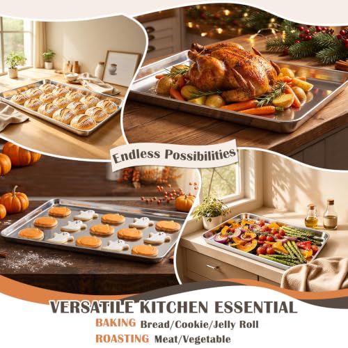 16"x12" Baking Sheet Pan(1Pc), Joyfair Stainless Steel Toaster Oven Tray - size: 16"x12"