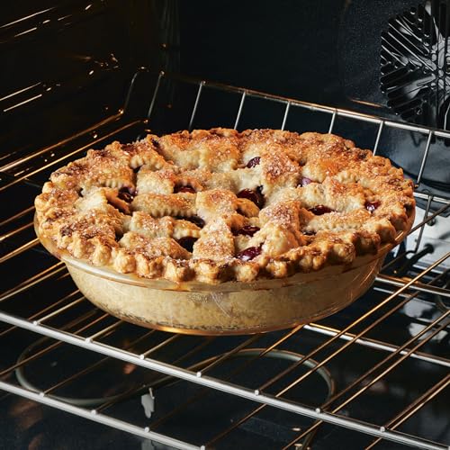 LocknLock LOCK & LOCK Purely Better Glass Round Pie Baking Dish/Food Storage Container with Lid, Clear, 9.5 Inch (Pack of 4) - style: Pie Dish (Pack of 4)