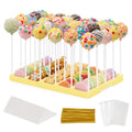 VIVIRBIEN Yellow Cake Pop Stand, 30 Holes Lollipop Display Holder Kit - color: yellow