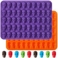 Mini Skull Molds, Halloween Gummy Chocolate Molds, 100 Cavities, 2Pcs - color: Skull