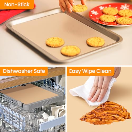 Silicone Baking Mat Roll, Sub Roll Mats,Non-slip Silicone Pastry Mat, Silicone Mat for Kitchen Counter, Non-Stick Reusable Air Fryer Linner, Oven Mat Oven Liner, Freeze Dryer Mat - color: Beige, size: 16"L x 72"W
