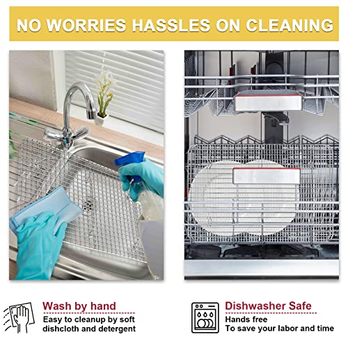 P&P CHEF 16.6 Inch Stainless Steel Cooling Baking Rack Set of 2 - size: 16.6 Inch