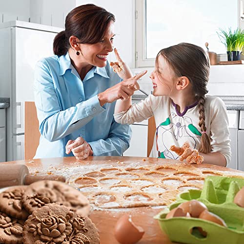 MOTEERLLU Wooden Springerle Cookie Molds for Baking, Violet - style: Violet