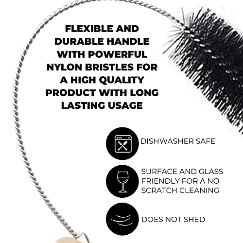 10" Extra Long Tube Brush Set - Small 5 Pack - White - color: White, size: Small 5 Pack (2mm 3mm 4mm 5mm 6mm)