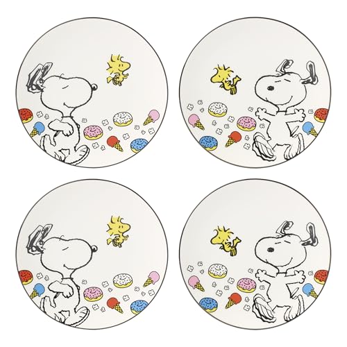 Lenox Chef Snoopy 4-Piece Accent Plates, Appetizer Plate Set for 4 - style: Accent Plates